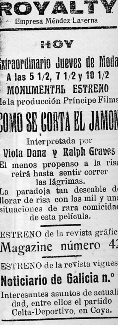 Estrea do "Noticiario de Galicia" no Odeón o 20 de decembro de 1928