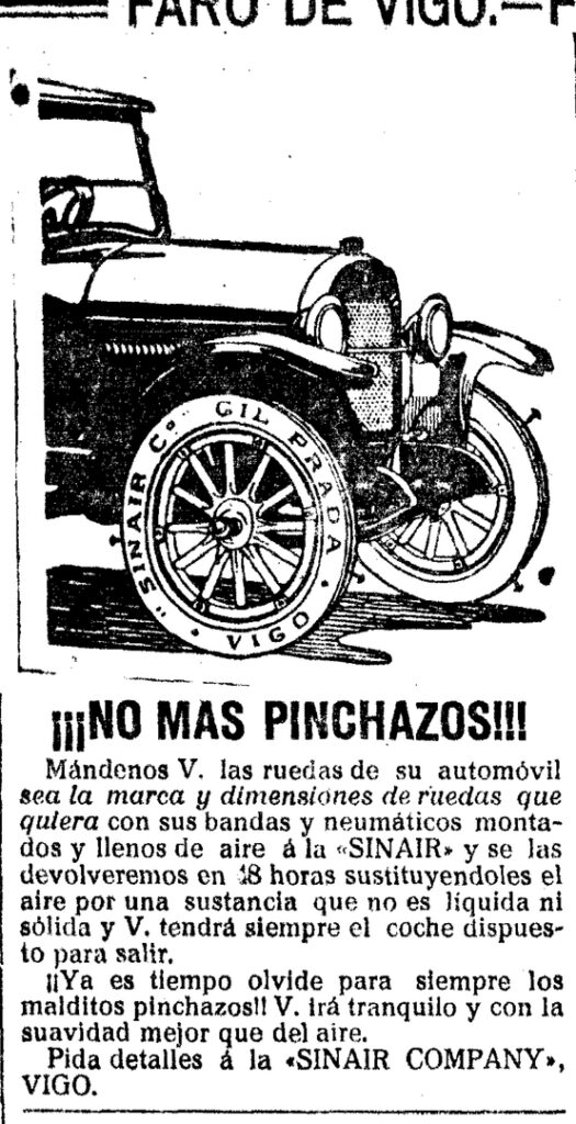 Publicidade da Sin Air Company, febreiro 1921