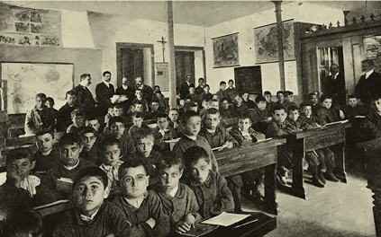 Alumnado das escolas Pro Valle Miñor, 1909