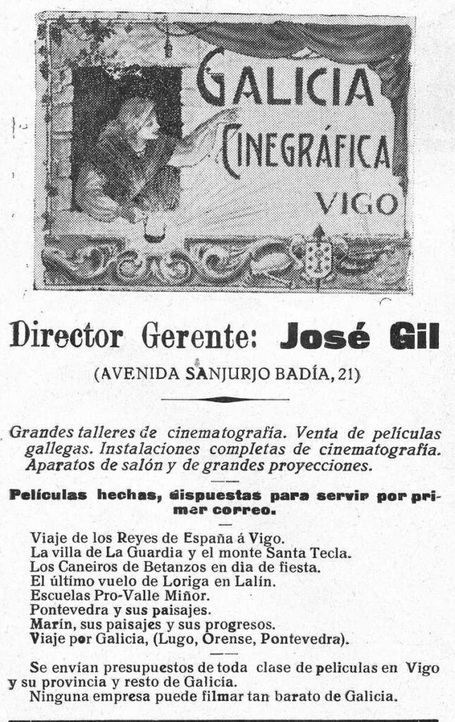 Marín no catálogo de Galicia cinegráfica 1932
