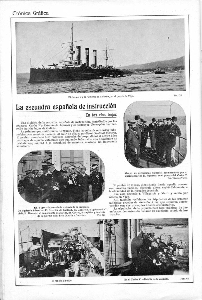 Reportaxe fotografico de Gil na en Vida gallega - 1909 xullo.