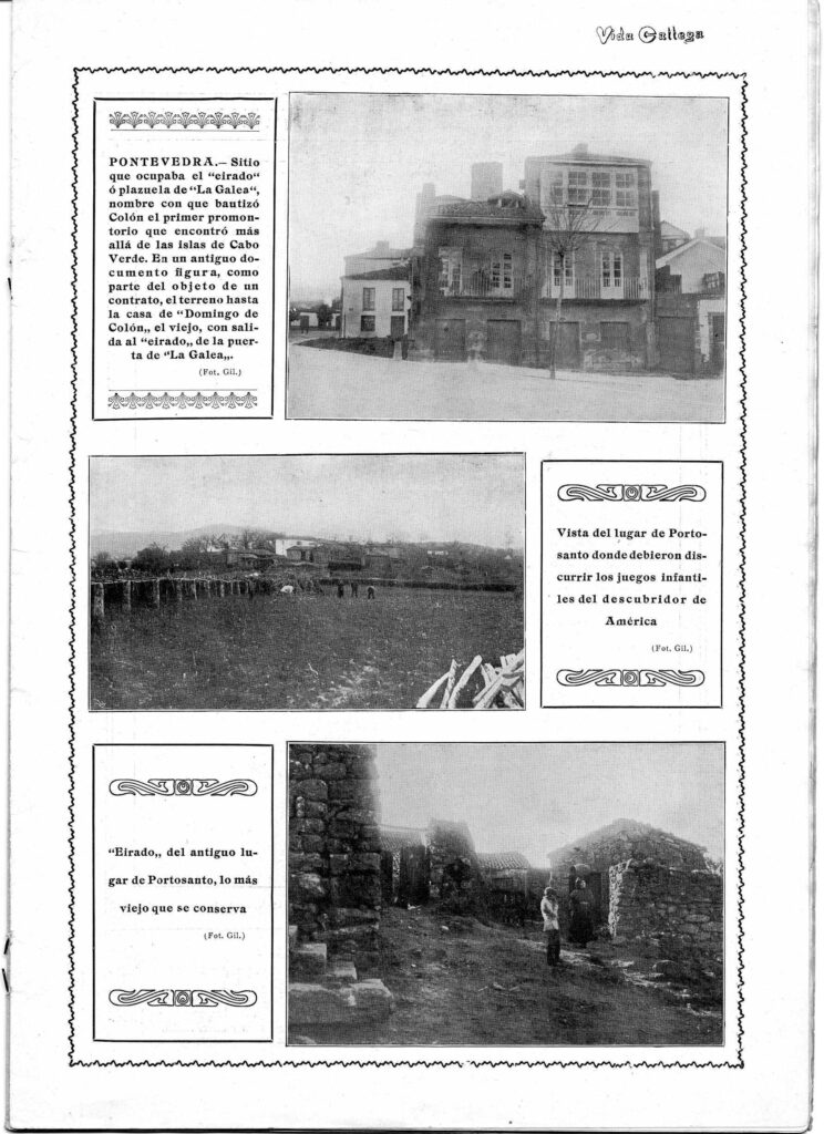Colón galego. Reportaxe de Gil 1911